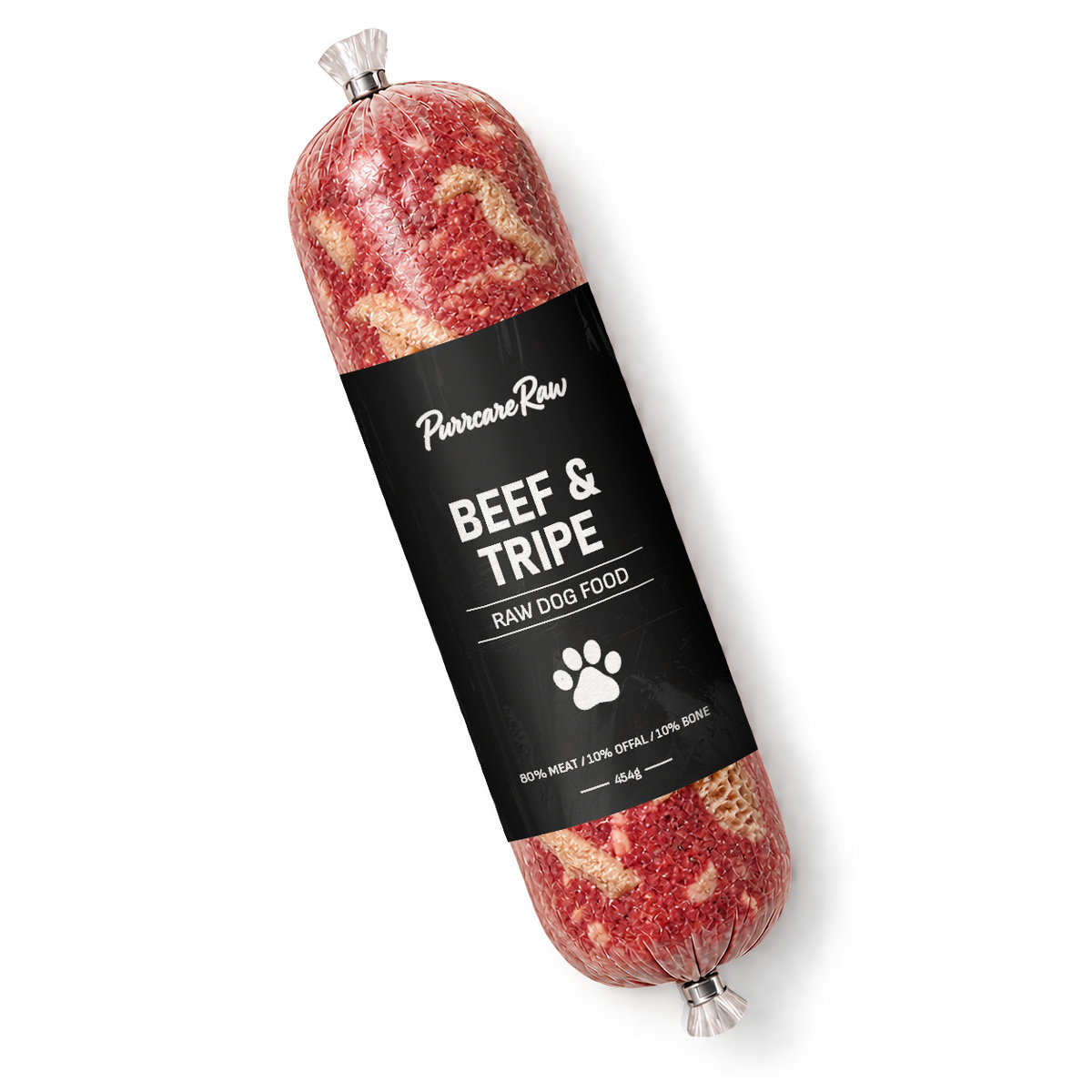 Purrcare Raw Beef & Tripe Complete 454g | 80/10/10