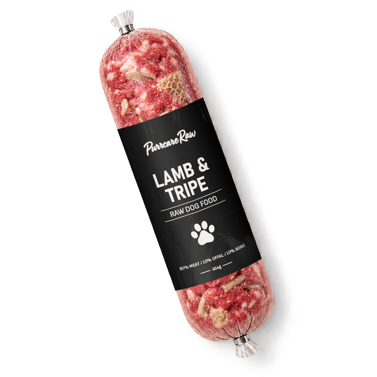 Purrcare Raw Lamb & Tripe Complete 454g | 80/10/10