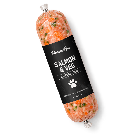 Purrcare Raw Salmon & Veg 454g | 80/10/10