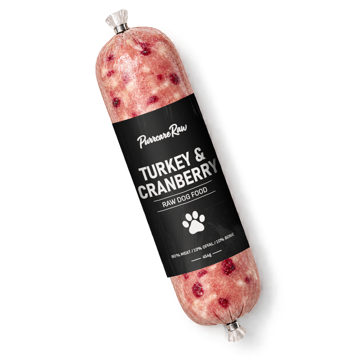 Purrcare Raw Turkey & Cranberry 454g | 80/10/10
